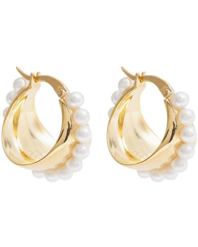 Daisy London X Shrimps 18kt -plated Hoop Earrings - Metallic