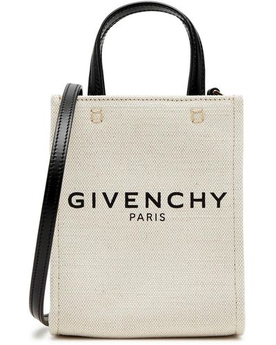 Givenchy G-tote Mini Canvas Cross-body Bag - Natural