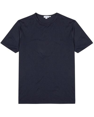 Sunspel Cotton T-Shirt - Blue