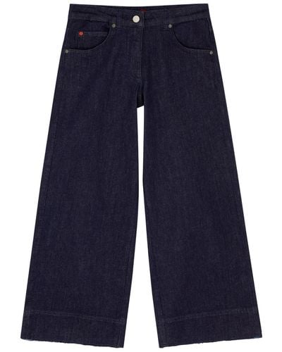 MAX&Co. Kids Cropped Wide-Leg Jeans - Blue