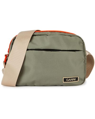Ganni Army Green Nylon Cross-body Bag