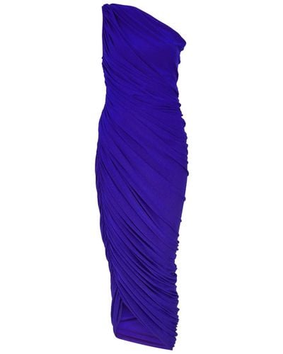 Norma Kamali Diana One-shoulder Stretch-jersey Maxi Dress - Purple