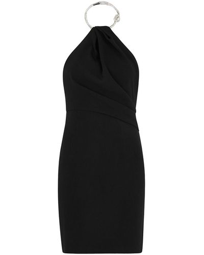 Solace London Kami Embellished Halterneck Mini Dress - Black