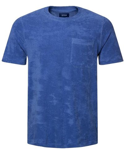 Eton Blue Cotton Terry T-shirt
