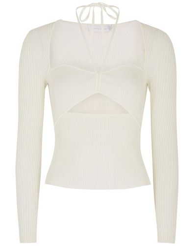Jonathan Simkhai Alexia Cut-out Ribbed-knit Top - White