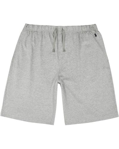 Polo Ralph Lauren Logo-embroidered Cotton Shorts - Gray
