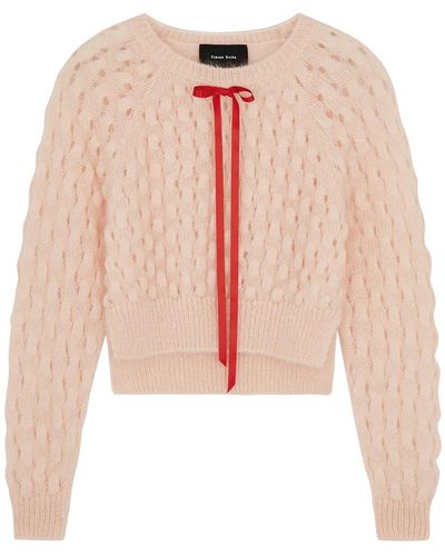 Simone Rocha Bubble-knit Mohair-blend Sweater - Pink