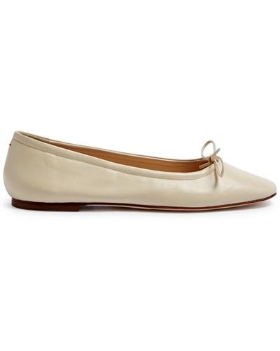 Aeyde Delfina Leather Ballet Flats - White