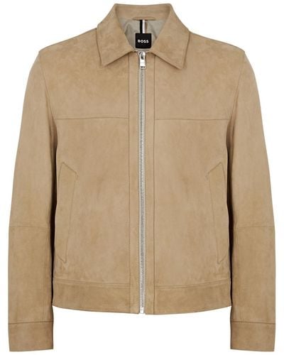 BOSS Suede Jacket - Natural