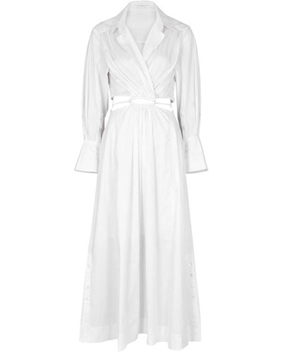Jonathan Simkhai Alex Cut-Out Cotton-Poplin Maxi Dress - White
