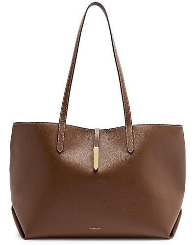 DeMellier London Tokyo Grained Leather Tote - Brown
