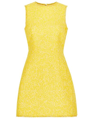 Rebecca Vallance Aurora square-neck midi dress - Yellow