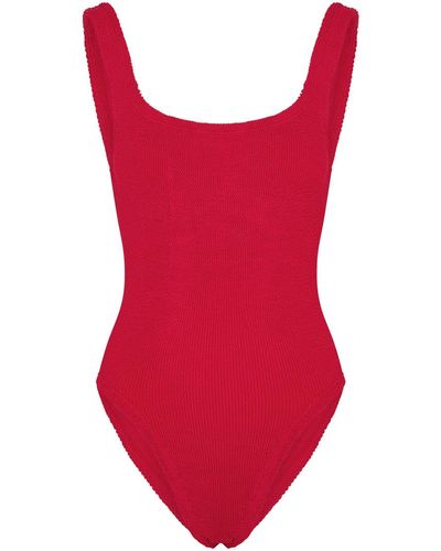 Hunza G Seersucker Swimsuit - Red