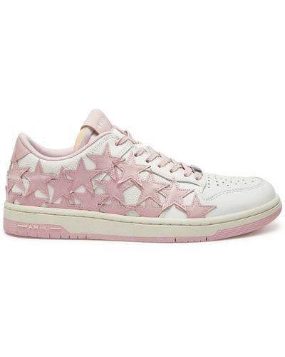 Amiri Stars Leather Sneakers - Pink