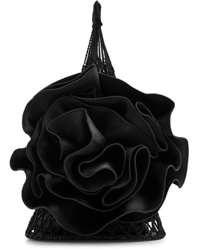 Magda Butrym Devana Small Crochet Top Handle Bag - Black