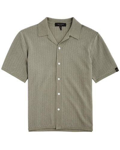 Rag & Bone Avery Jacquard Terry Shirt - Grey