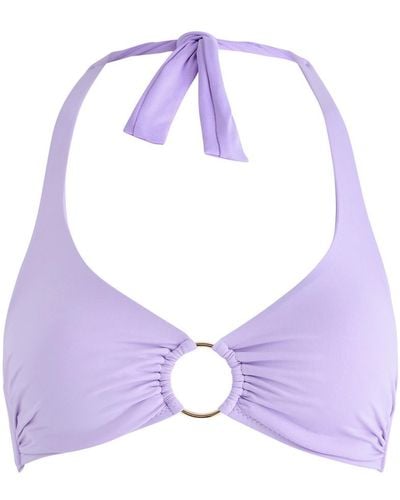 Melissa Odabash Brussels Halterneck Bikini Top - Purple