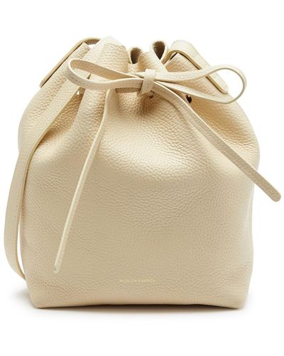Mansur Gavriel Soft Mini Leather Bucket Bag - Natural