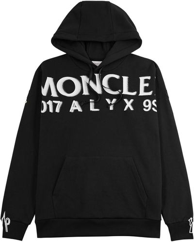 Moncler Genius 6 1017 Alyx 9sm Logo Hooded Jersey Sweatshirt - Black