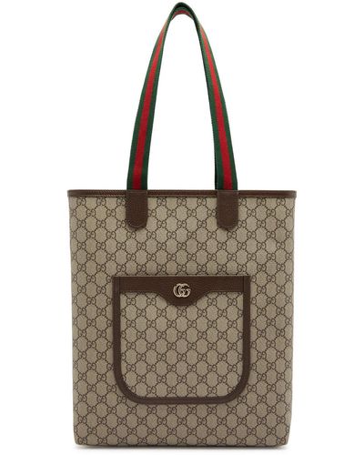 Gucci Ophidia gg Small Monogrammed Tote - Brown