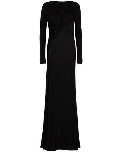 Saint Laurent Ruched Gown - Black
