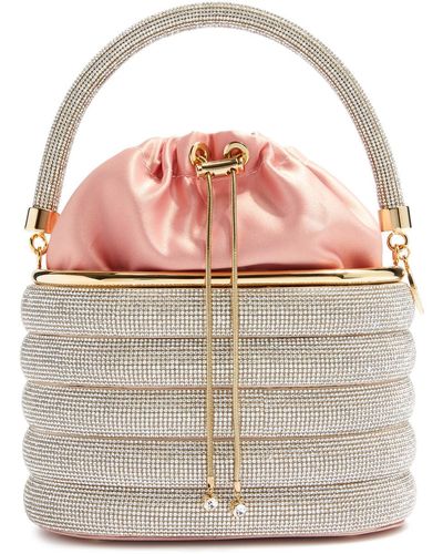 Rosantica Holli Favilla Crystal-embellished Top Handle Bag - Pink
