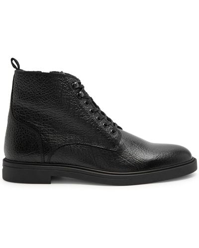 BOSS Calev Leather Ankle Boots - Black