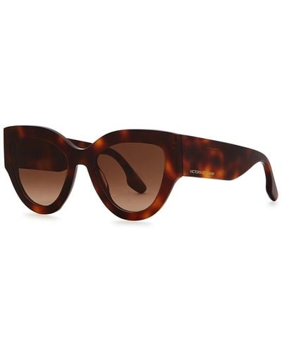 Victoria Beckham Oversized Round-Frame Sunglasses, Sunglasses - Brown