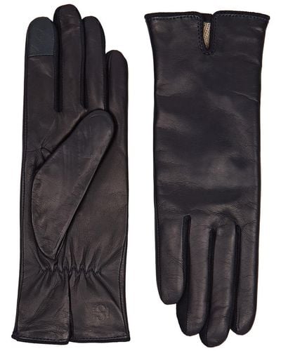 Handsome Stockholm Essentials Leather Gloves - Black