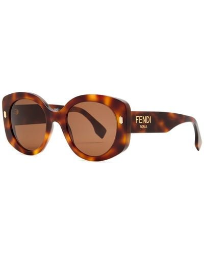 Fendi Roma Oversized Sunglasses - Brown
