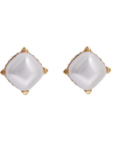 Kate Spade Little Luxuries Gold-plated Stud Earrings - White