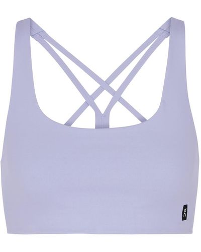 On Shoes Running Movement Stretch-Jersey Bra Top, Bras, , Large - Blue