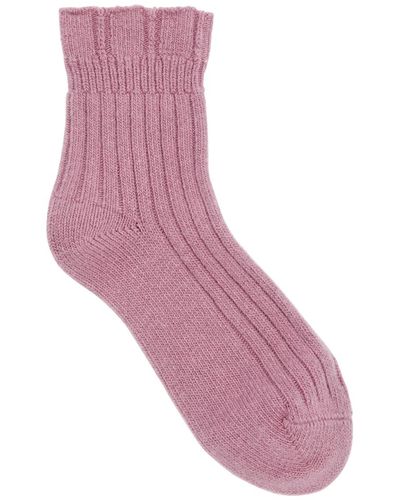 FALKE Bedsock Rib Wool-blend Socks - Pink