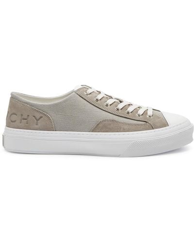 Givenchy City Panelled Canvas Trainers - Grey