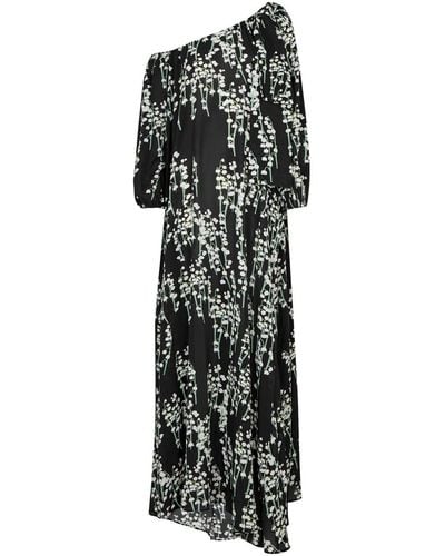 BERNADETTE Ninouk Floral-print Chiffon Gown - Black