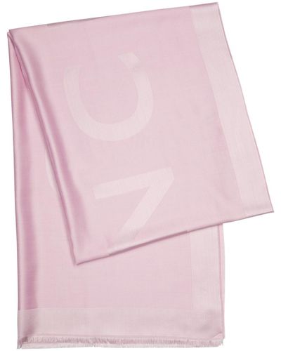 Givenchy Logo-jacquard Silk-blend Scarf - Pink