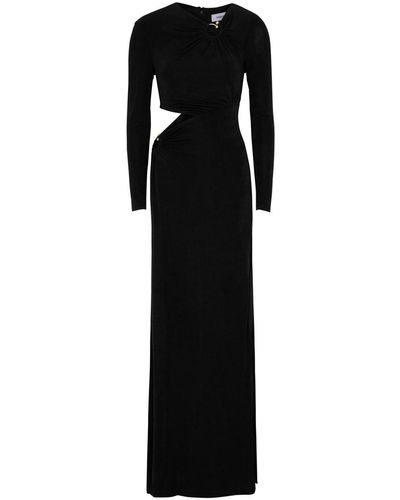 Misha Collection Akari Cut-Out Stretch-Jersey Maxi Dress - Black