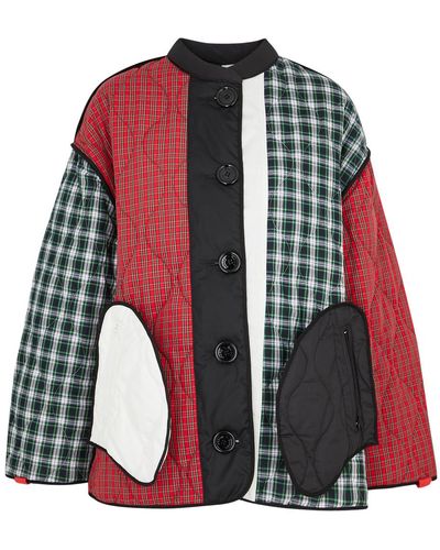 MERYLL ROGGE Quilted Patchwork Reversible Shell Jacket - Red
