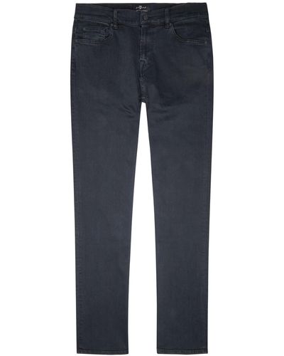 7 For All Mankind Standard Luxe Performance Straight Leg Jeans - Blue