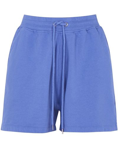 COLORFUL STANDARD Gray Cotton Shorts - Blue