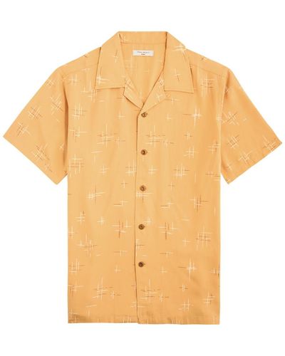 Nudie Jeans Arvid Printed Woven Shirt - Yellow