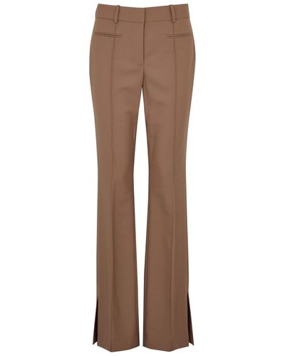 Helmut Lang Stretch-twill Bootcut Trousers - Brown