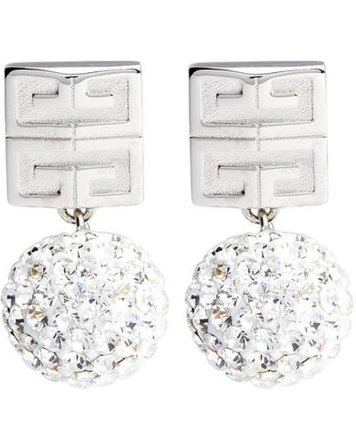 Givenchy 4g Crystal-embellished Drop Earrings - White