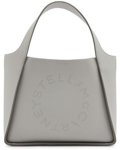 Stella McCartney Stella Logo Faux Leather Tote - Grey