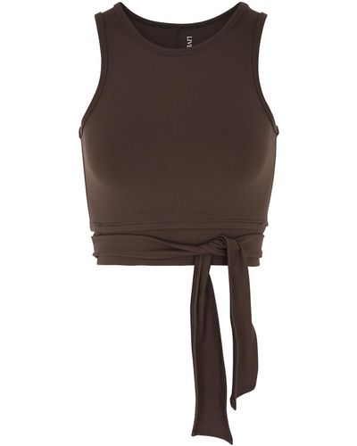 Live The Process Ballet Brown Stretch-jersey Top