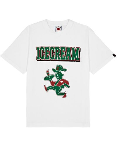 ICECREAM Served Up Printed Cotton T-Shirt - White