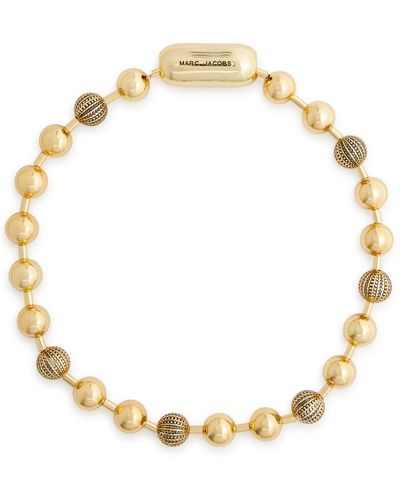 Marc Jacobs The Monogram Ball Chain Necklace - Metallic