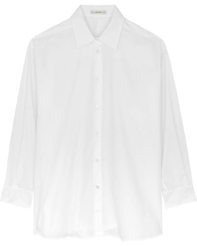 The Row Luke Cotton-Poplin Shirt - White