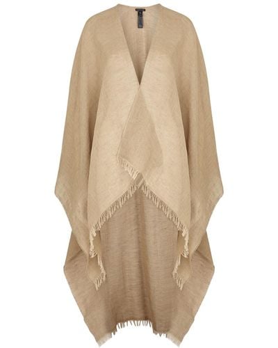 Eileen Fisher Linen-Blend Poncho - Natural