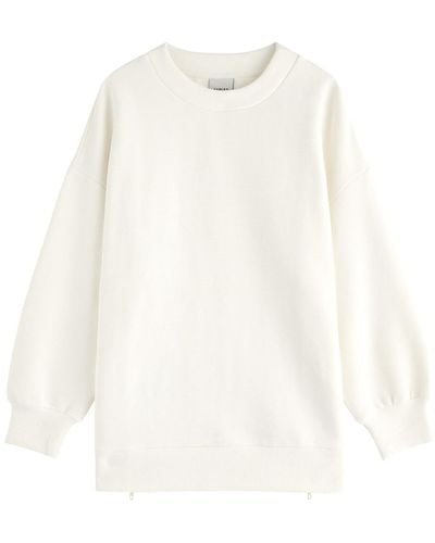 Varley Mae Stretch-Cotton Sweatshirt - White